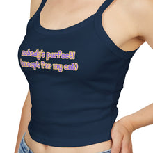 Load image into Gallery viewer, Nobody's Perfect (Except For My Cat) Spaghetti Tank Top