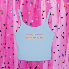 Load image into Gallery viewer, Nobody's Perfect (Except For My Cat) Spaghetti Tank Top