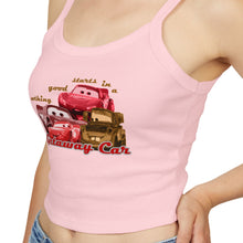 Load image into Gallery viewer, Getaway Cars Spaghetti Tank Top