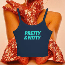 Load image into Gallery viewer, Pretty & Witty Spaghetti Tank Top (Blue)