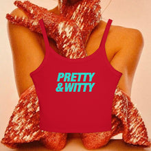 Load image into Gallery viewer, Pretty & Witty Spaghetti Tank Top (Blue)