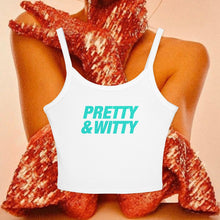 Load image into Gallery viewer, Pretty &amp; Witty Spaghetti Tank Top (Blue)

