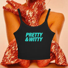 Load image into Gallery viewer, Pretty &amp; Witty Spaghetti Tank Top (Blue)
