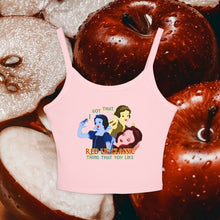 Load image into Gallery viewer, Red Lip Princess Spaghetti Tank Top
