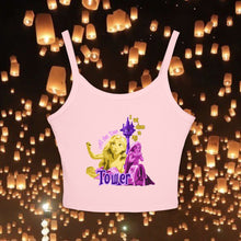 Load image into Gallery viewer, Alone In My Tower Spaghetti Tank Top
