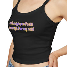 Load image into Gallery viewer, Nobody's Perfect (Except For My Cat) Spaghetti Tank Top
